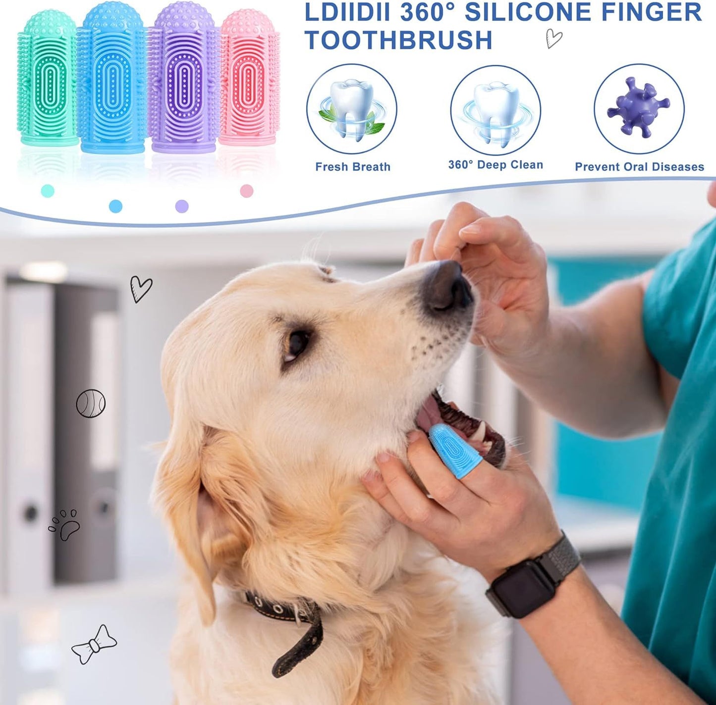 Premium Finger Toothbrush for Dogs and Cats