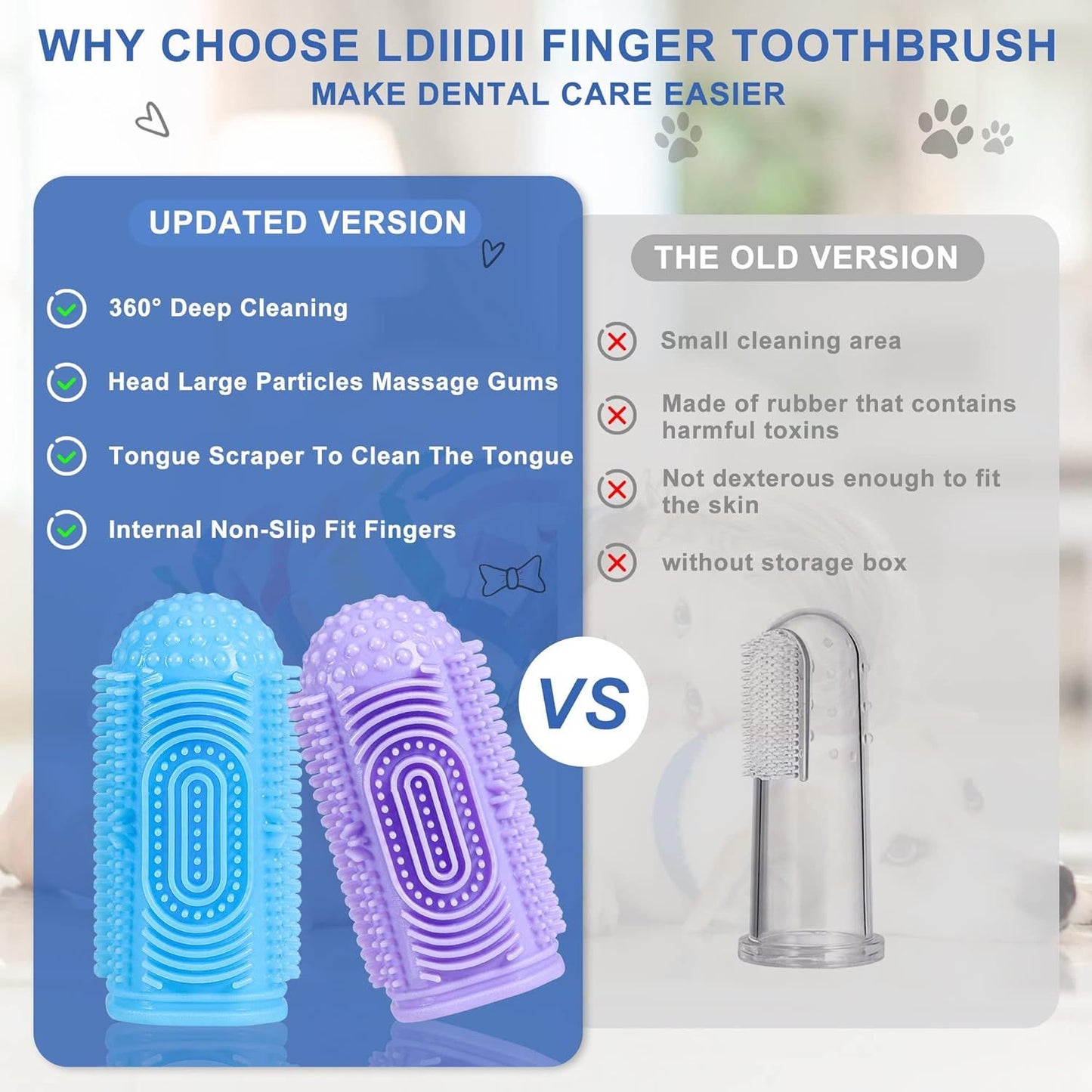 Premium Finger Toothbrush for Dogs and Cats