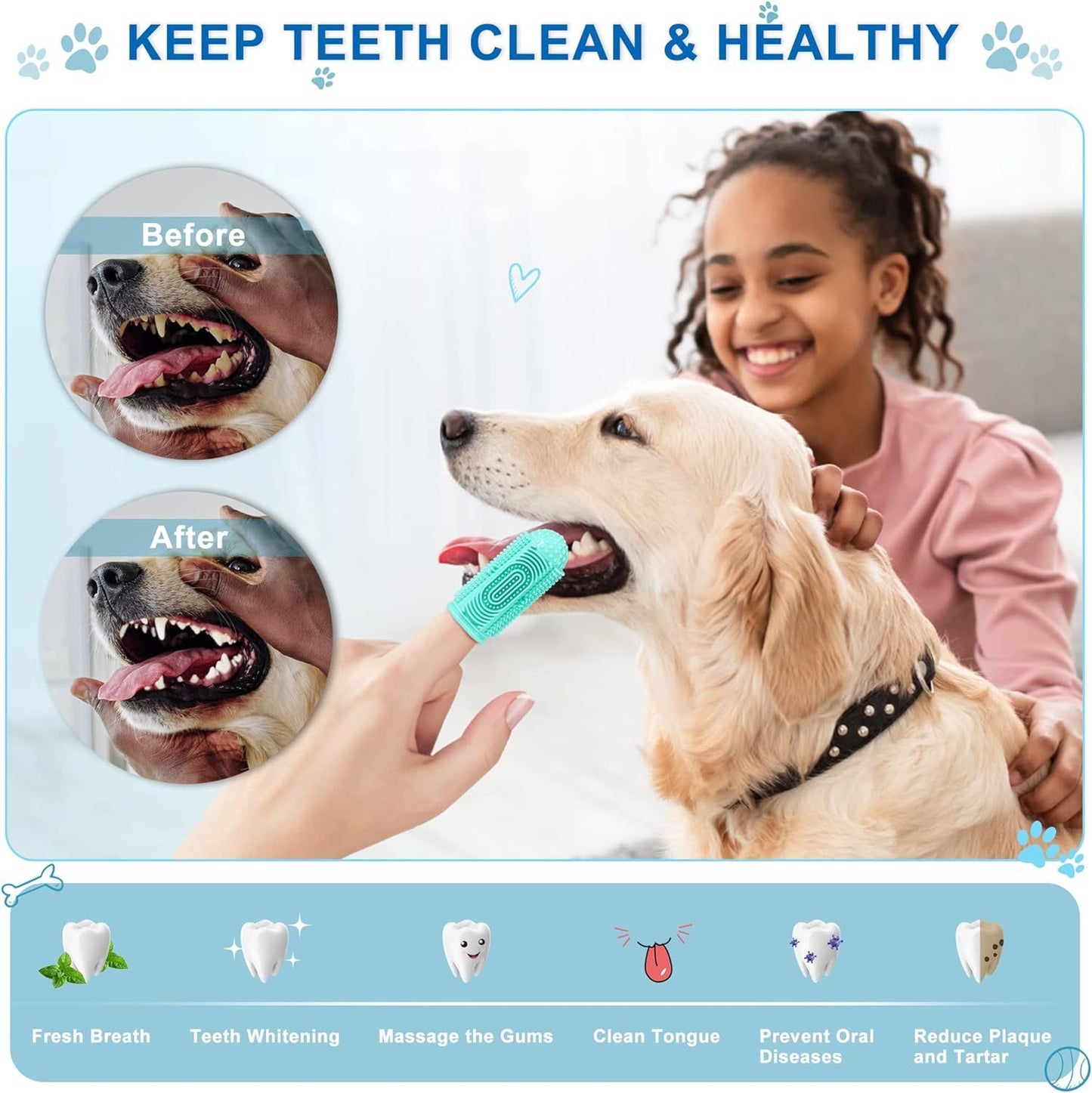 Premium Finger Toothbrush for Dogs and Cats
